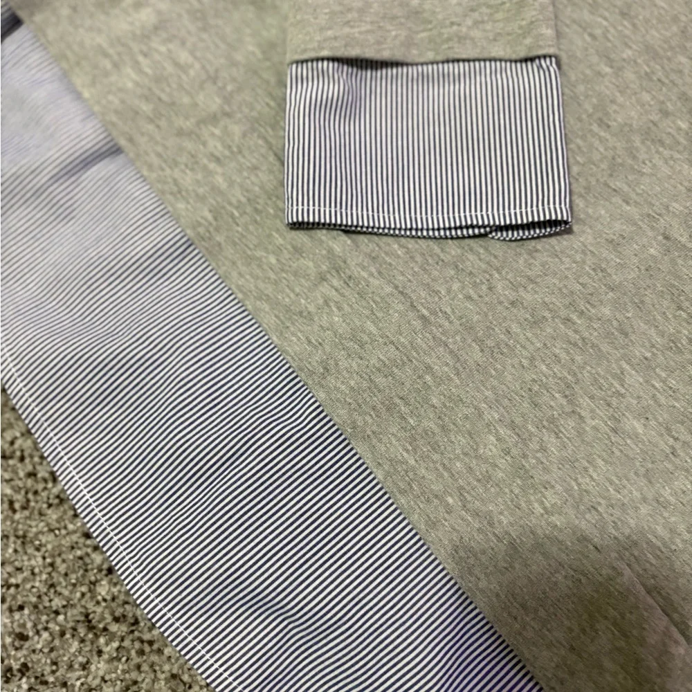 J. Crew Gray and Blue Crew Neck Sweater